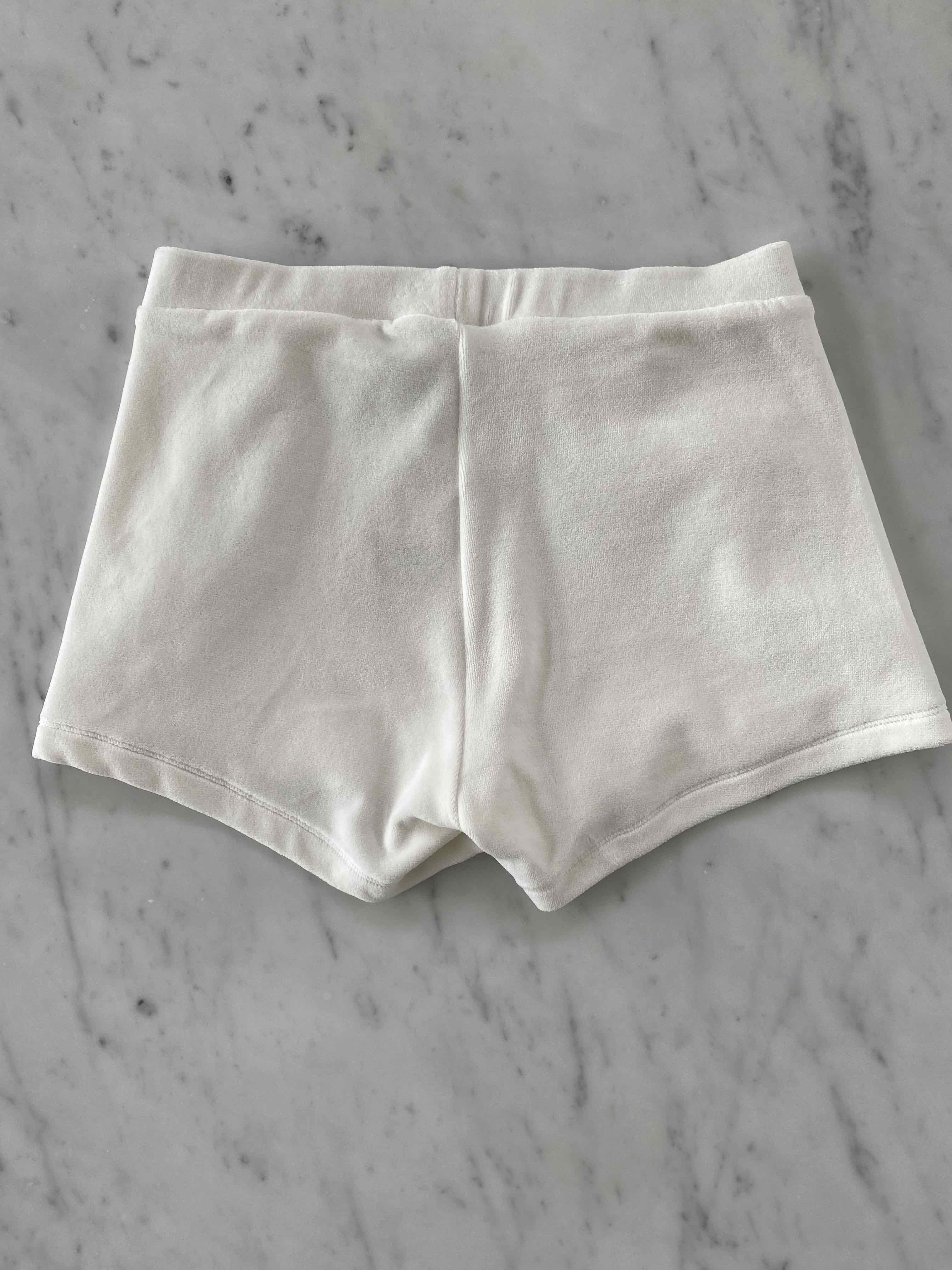 Albany velour shorts off-white