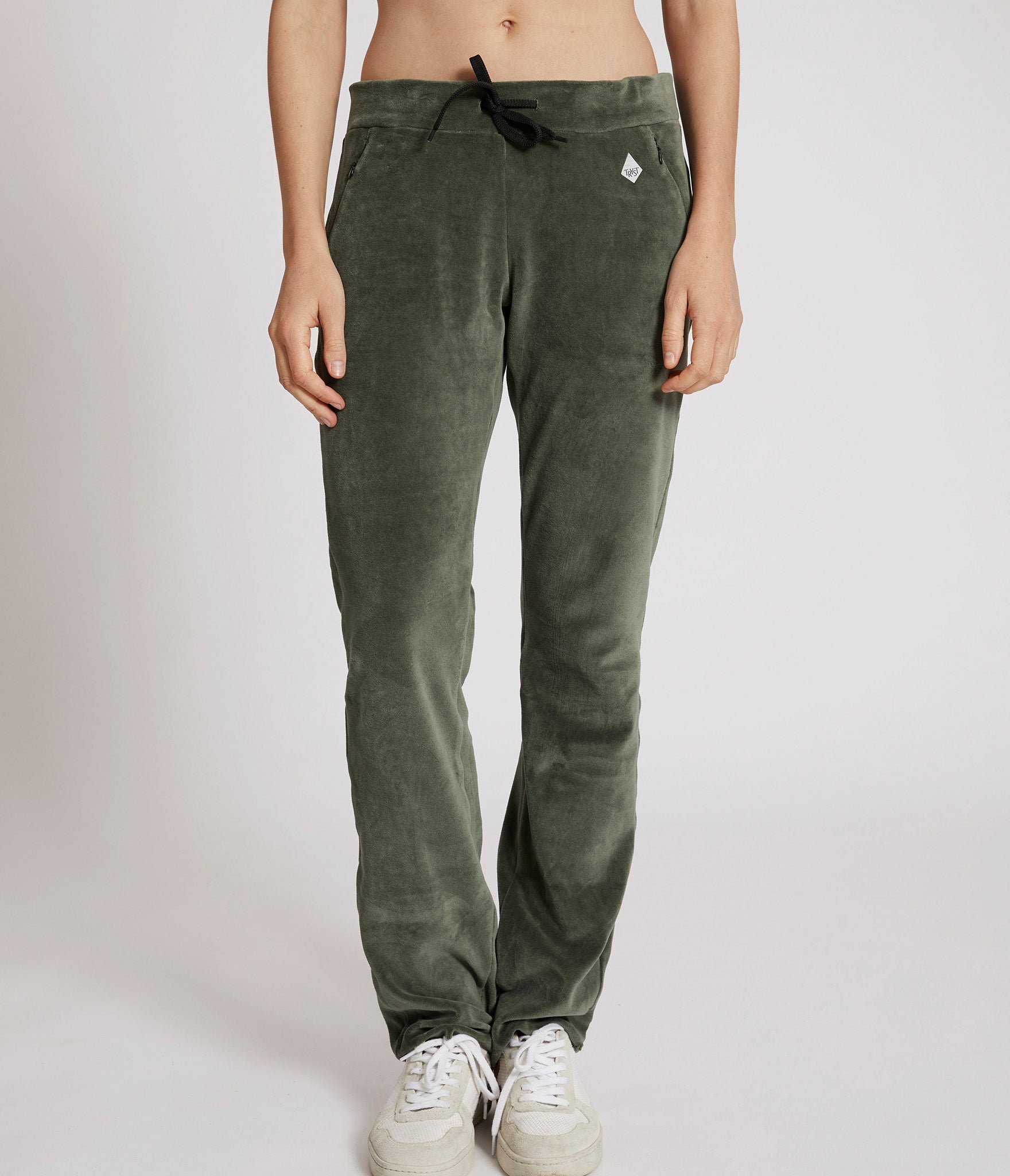 Alma velour trousers</br>Green